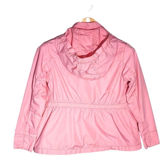 Gap Kids Girls Pink Hooded Lined Zip Up  Wind/Rain Jacket With Pockets - XL/12 - Picture 5 of 9